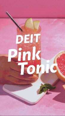 Deit Dosen und Flaschen in modernen Kontexten, unterwegs beim Radfahren, als Basis für Cocktails etc. Instagram-Optik.